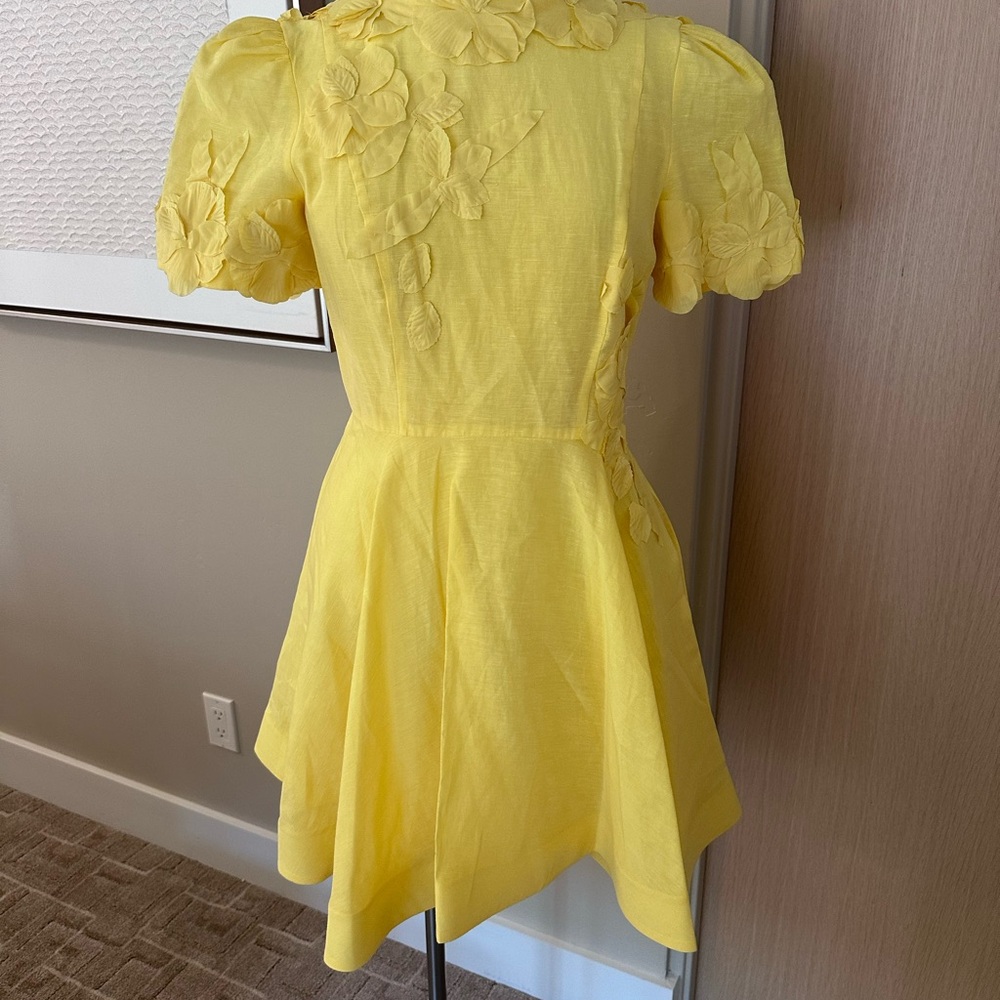 ANTONIO MELANI Yellow Floral Mini Dress - Picture 6 of 14